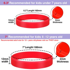 THXIY 100PCS 7'' Silicone Wristbands for Kids Teens, Kids Blank Silicone Wristbands Elastic Bracelets Rubber Bracelet Wrist bands bulk Party Teacher Supplies Boys Gilrs Education Activities 4 Colors