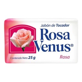 Rosa Venus Jabón De Tocador Con Envoltura 10 Pzas De 25g
