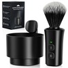 KAUGIC Shaving Brush with Bowl, Synthetic Bristles, Fast Spin-Drying, IPx6