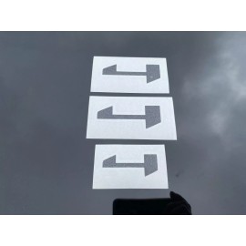 EmblemsPlus 2019 20 21 22 GMC Sierra AT4 " 4 " Emblem Inlay Decals Set Gloss Black Set of 3