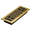 Décor Grates Bright Brass Plated Steel Register, 2mm, 4" X