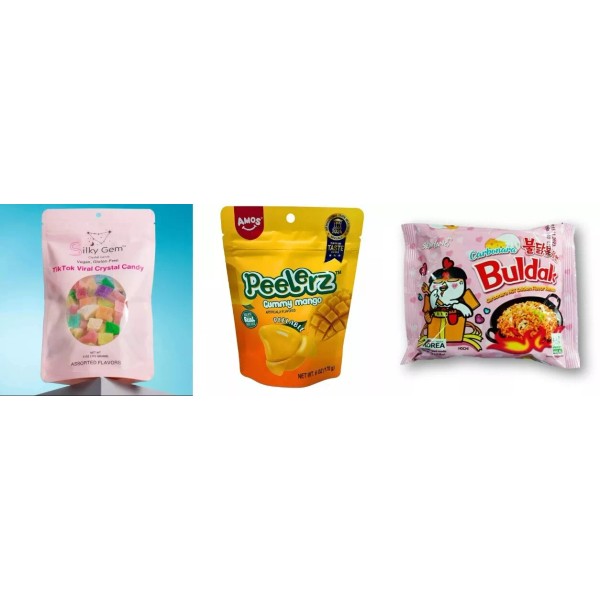 Samyang Buldak Cream Hot Chicken, Crystal Candy 6oz & peelers