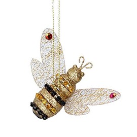 Gisela Graham Resin and Diamante Bumble Bee 8 x 5 Centimeter Festive Decoration