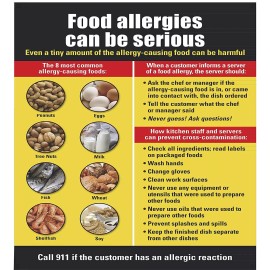 BUILDINGSIGNS.COM Food Allergies Sign (Aluminium Rust Free, Commercial USE,...-REF24-