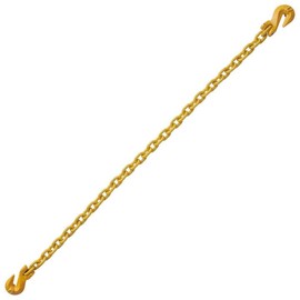 Grade 80 3/8" x 15' Binder Chain Lifting Chain Sling Clevis Grab Hook Working Load Limit 7100 LBS Breaking Strength 28400 LBS