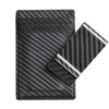 Travelambo Money Clip for Men Carbon Fiber Clip Wallet Leather