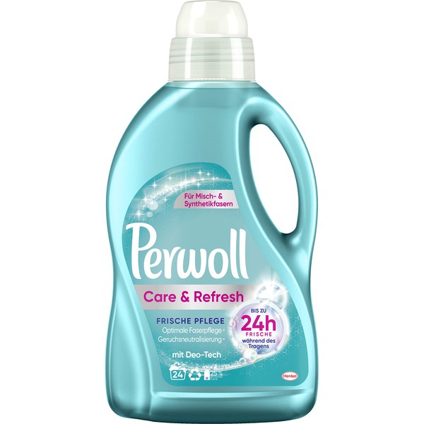Perwoll Care & Refresh - Fresh Care Liquid Detergent (for Mixed & Synthetic Fibres) - 1 Pack (1 x 24 wash Loads)