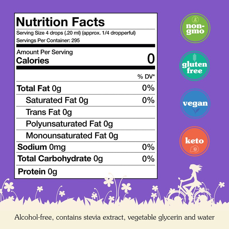 NuNaturals Liquid Stevia, Sugar-Free Sweetener, Plant-Based Sugar Substitute, Zero Calorie,