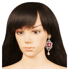 Touchstone Indian Bollywood Glamorous Handcrafted contemporary Designer Jewelry long Chandelier Earrings In Rhinestone crystal Gold or Silver Tone For Women., Alloy Steel Rhinestone, not known