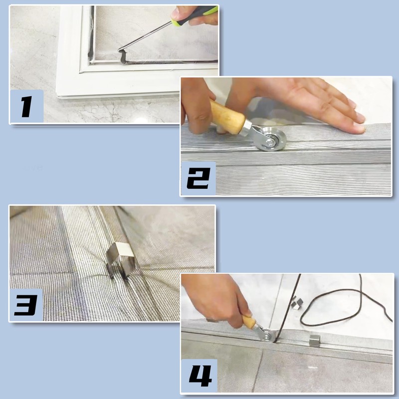 Screen Repair Kit, King&Charles 4 in 1 Screen Roller Tools
