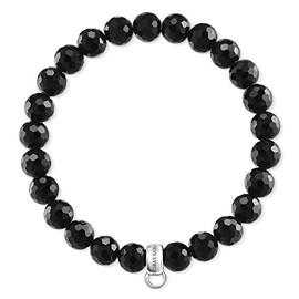Thomas Sabo Women Charm Bracelet Black Charm Club 925 Sterling Silver X0220-840-11