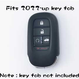 RUNZUIE 2Pcs Remote Key Fob Cover for 2022 2023 Honda Accord Civic HR-V CR-V Pilot Sport SI EX-L EX Touring TPU Key Fob Cover 5 Buttons (White(b)/Black(b))