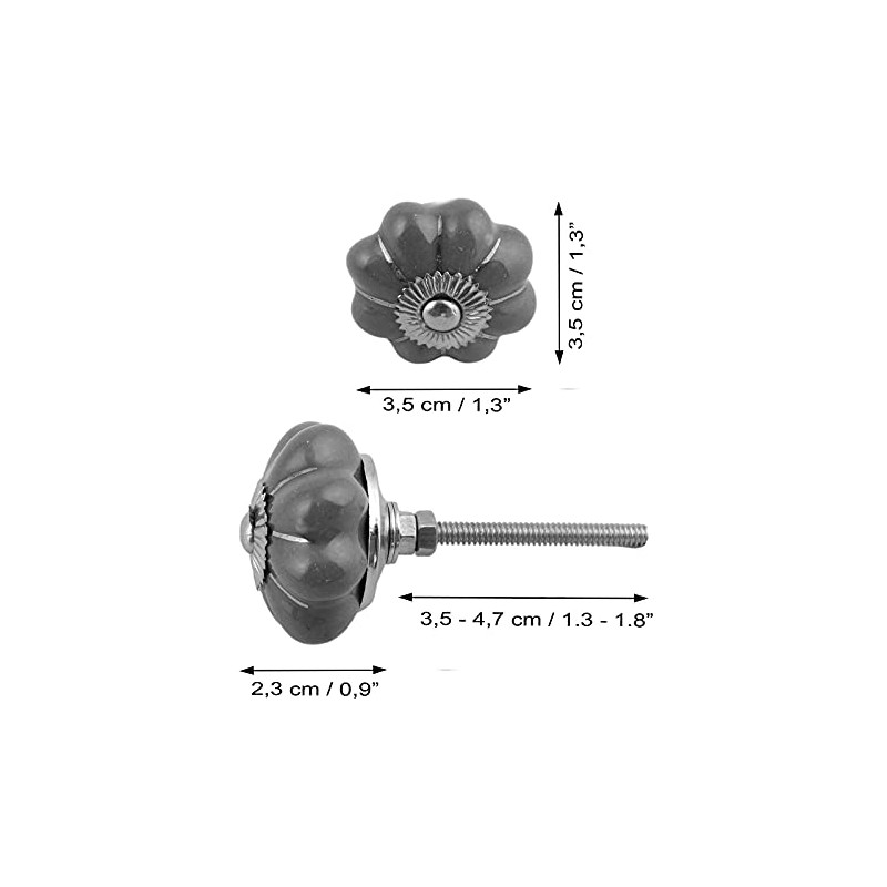 Freak Scene Ceramic Furniture Knob Shabby Chic Rosette Small Two