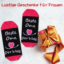 HUEGLO Mum Grandma Gift Funny Gifts for Women, Best Mum / Grandma in the World Funny Socks Women's Gift Mother's Day Birthday Christmas Gifts Birthday Gift, grandma socks