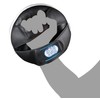 BAY Leather-PU Round Plate Pads Black/White Hand Pads Pack of