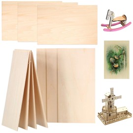 MFCGHXR Balsa Wood Sheets 10 Pack - Premium Plywood Squares 200x100x1.5mm for Crafting Models and DIY Projects