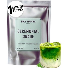 HOLY MATCHA Té Verde En Polvo De Origen Japonés (Grado Ceremonial, 1.06 Onzas (Paquete De 1))                                                         