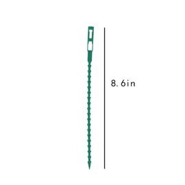 100PCS Adjustable Plant Ties Flexible Garden Plant Ties, Green Multi-Function Sturdy Garden Plant Twist Tie Plastic Garden Ties Plant Support Tree Shrub (8.6 inch)