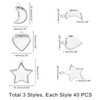 UNICRAFTALE About 120pcs Heart/Moon/Star Pendant Trays Stainless Steel Blank Bezel