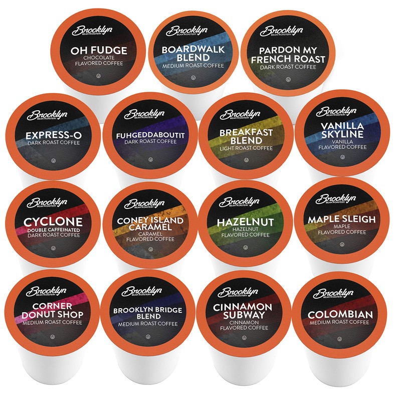 Brooklyn Beans Coffee Pods, Assorted Gourmet Variety Pack - Compatible