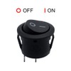 SPTwj 10 pcs Round Rocker Switch Button 2 Terminals ON/OFF