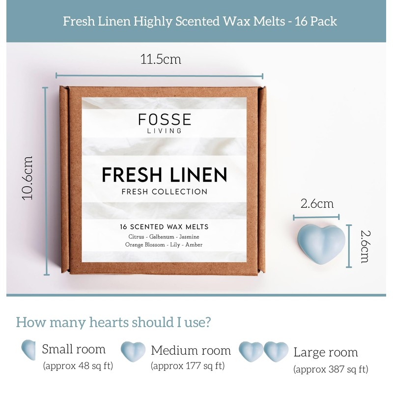 Fresh Linen Strong Scented Wax Melts 16 Pack - The