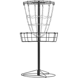 Yaheetech Yaheetech Disc Golf Basket Portable Disc Golf Practice Set w/Basket Target and Double Steel Chains for Outdoor Black