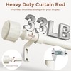 Antique White Curtain Rod, Decorative Heavy Duty Curtain Rods for