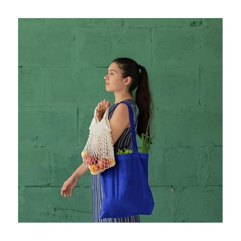 Wonky Line Premium Cotton Tote Bag, Eco-Friendly Shopping Bag, 100%