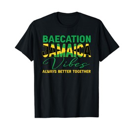 Baecation Jamaica Vibes Matching Couple Vacation Trip T-Shirt