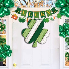 CIFITERY Shamrock Hanging Sign Shamrock Clover Door Decoration for St Patrick Day Decor Party Favors