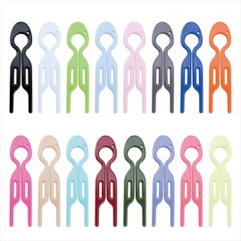 Plastic U shaped Grip Hair Pins, 16Pcs U-shaped Grip Hairpins French Style Hair Pins, Plastic U Shaped French Hair Forks for Women and Girls