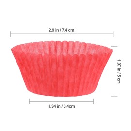 TRUSBER Red Cupcake Liners, 100 pieces Paper Muffin Liners Wrappers Nonstick Baking Cup Holders for Wedding, Birthday, Baby Shower or Holiday Party