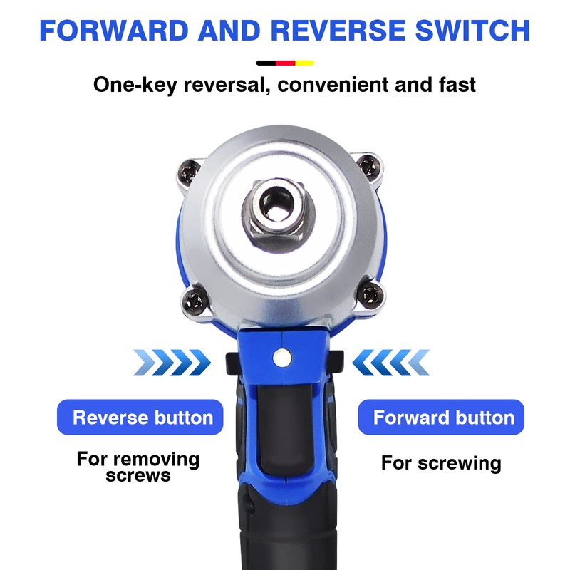 Qimu Brushless Impact Wrench,21V Cordless 1/2 Inch Impact Gun,3-IN-1 Power