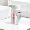 gifthub Acrylic Removable Compartment Toothbrush Holders,5 Slots Multipurpose Toothpaste Organizer,Durable