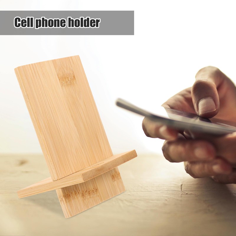 VILLCASE 2 x Bamboo Phone Holder, Universal Tablet Stand, Desktop