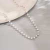 Nawflue Pearl Necklaces for Women 18K Gold Plated Dainty Cross