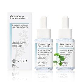 WEUD Madagascar Centella Ampoule, Srum Facial con Centella Asiatica y cido Hialurnico, Reduce Manchas, Lneas Finas y Marcas de Acn, Ilumina el Rostro 