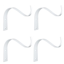 TopHomer 4 Pieces Metal Wall Hooks, Iron Plant Hangers, Wall Hooks, Metal, Wrought Iron, Wall Hanging Basket, Holders for Planter, Lantern, Bird Feeder, Coat, Wind Chime,