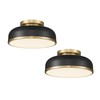 kudos Ceiling Light, 16-inch LED Flush Mount Ceiling Light, Black