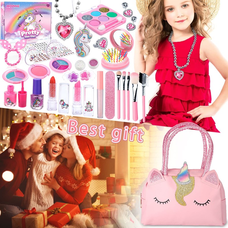 ENCOUN 32 Pieces Children's Make-Up Set Girls, Washable Children's Make-Up