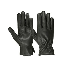 Men's Premium Water Resistant Deerskin Leather Motorcycle and Driving Glove (Medium, Black)