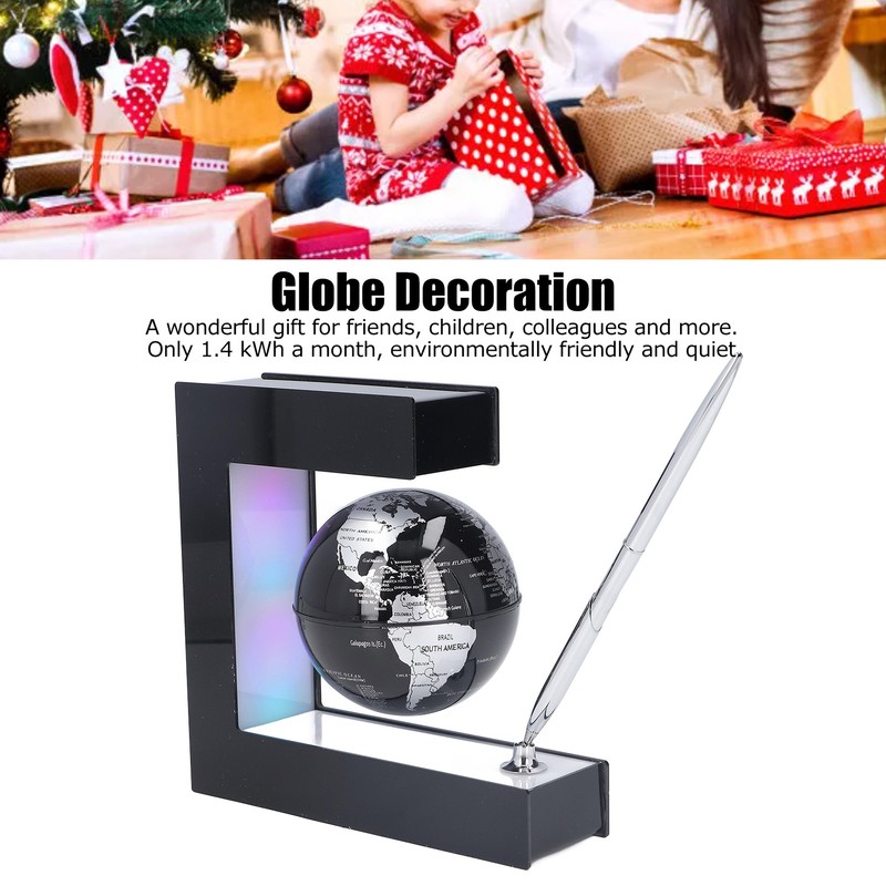 Magnetic Levitation Globe E Shaped Floating Decoration Ornament 100‑240V for