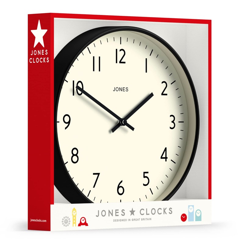 Jones Clocks® Studio Round Wall Clock - Round Clock -