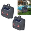 2pcs Animal Repeller Red LED Strobe Lights Waterproof Design Solar