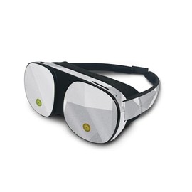 MightySkins Glossy Glitter Skin Compatible with HTC Vive Flow - Gray Polygon | Protective, Durable High-Gloss Glitter Finish | Easy to Apply