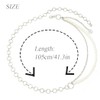 Urieo Pearl Waist Chain Belt Layered Silver Belly Chains Adjustable