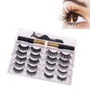 10 Pairs Magnetic False Eyelashes Waterproof Reusable Magnetic False Lashes