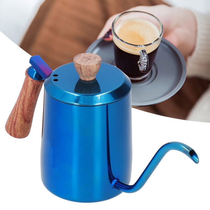 600ml Stainless Steel Manual Coffee Pot Long Narrow Spout Pour