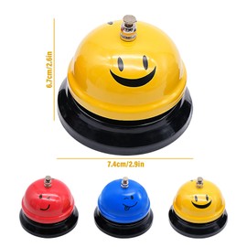 3 Pieces Call Bells Service Bell, Small Desk Bell Metal Hand Bell for Counter Reception Restaurant Dinner Office Hotels